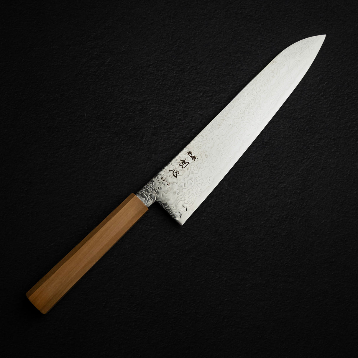 하츠코코로 류효 SG2 다마스커스 규토(셰프나이프) 240mm 올리브우드 핸들