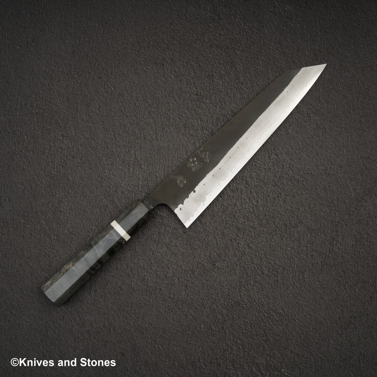Hatsukokoro Shinkiro Aogami Super K-tip Gyuto 240mm Damascus Kurouchi Birch Handle