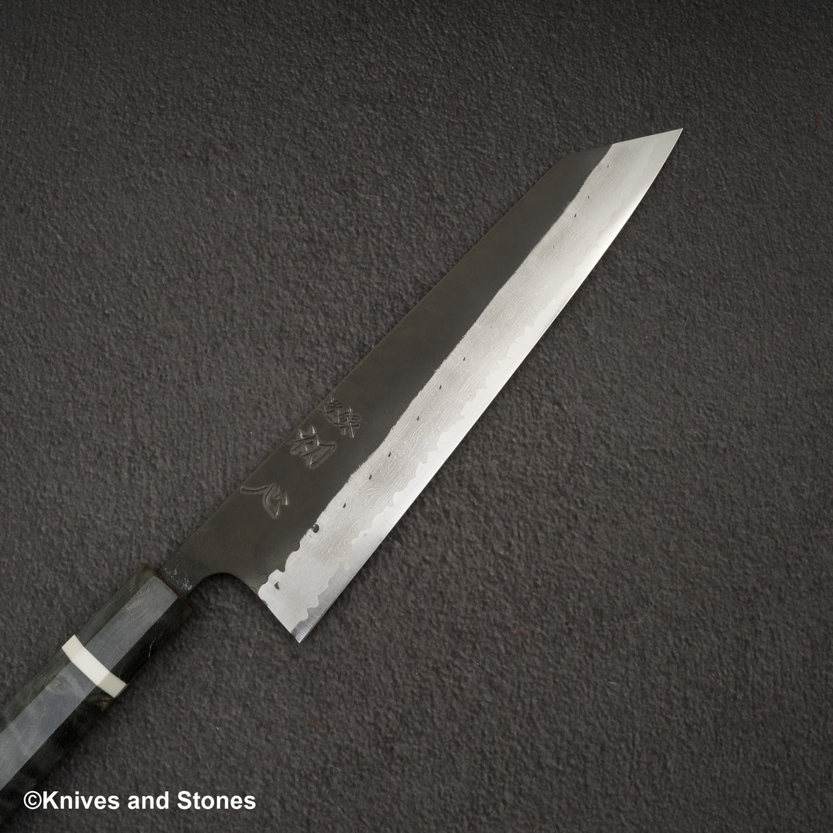 Hatsukokoro Shinkiro Aogami Super K-tip Gyuto 240mm Damascus Kurouchi Birch Handle