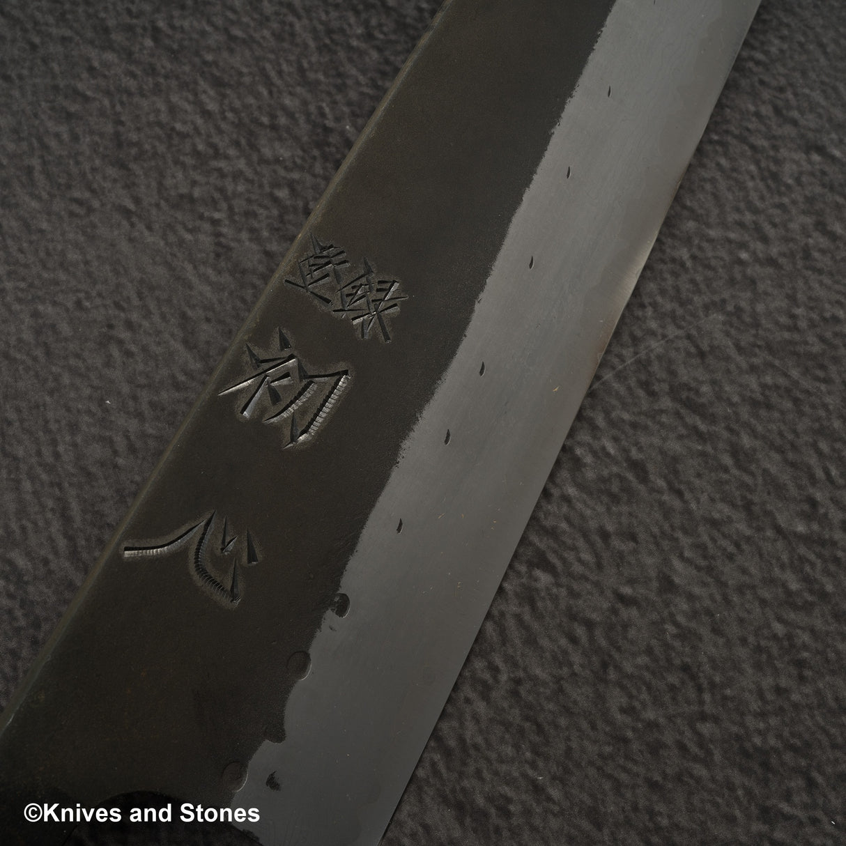 Hatsukokoro Shinkiro Aogami Super K-tip Gyuto 240mm Damascus Kurouchi Birch Handle