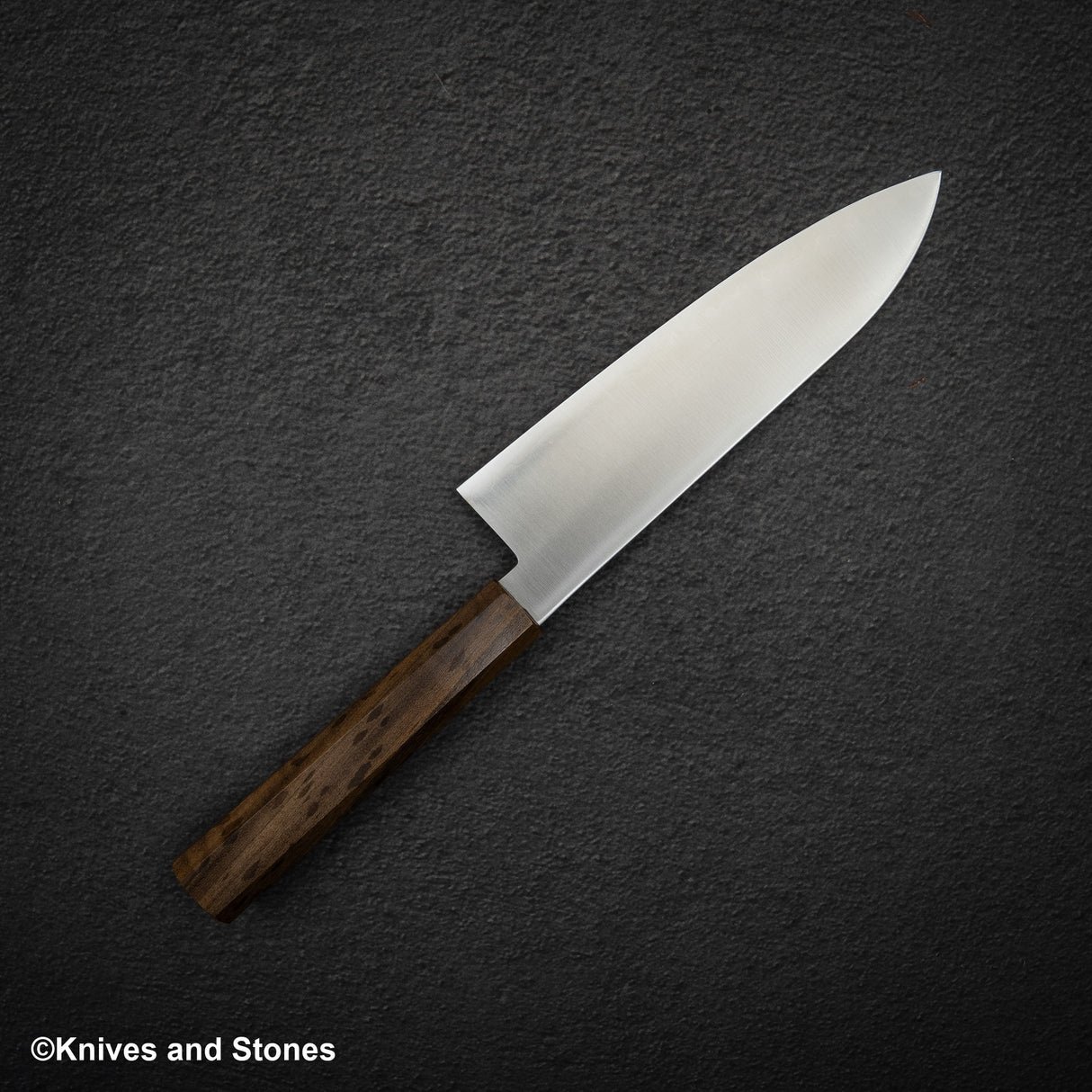 Hatsukokoro VG5 Hayabusa Santoku 180mm Black Chacate