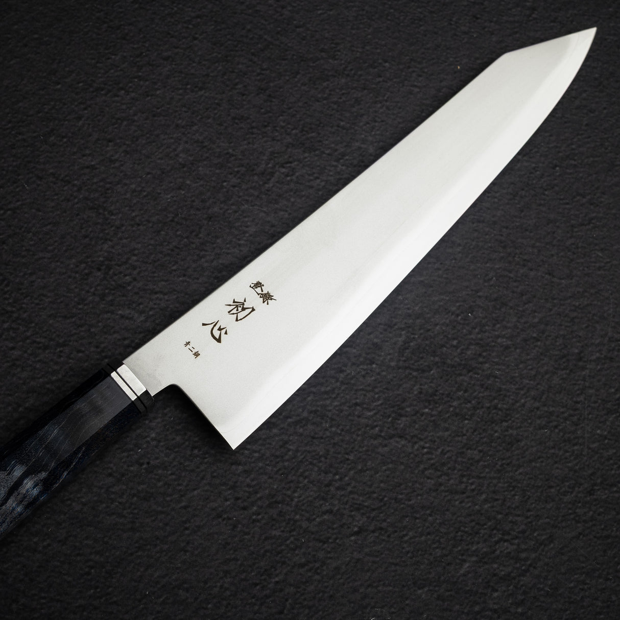 Hatsukokoro Kaijin Blue 2 K-tip Gyuto 240mm Migaki Curly Maple
