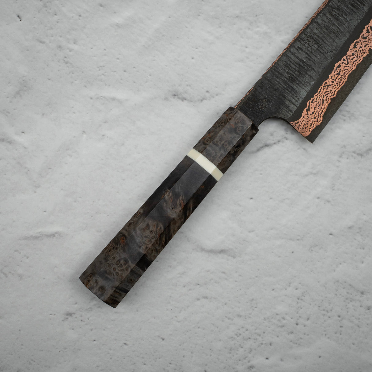 하츠코코로 x 니가라 요로코비 SLD 강 구리 츠치메 다마스커스 K팁 규토(셰프나이프) 240mm 사야 포함