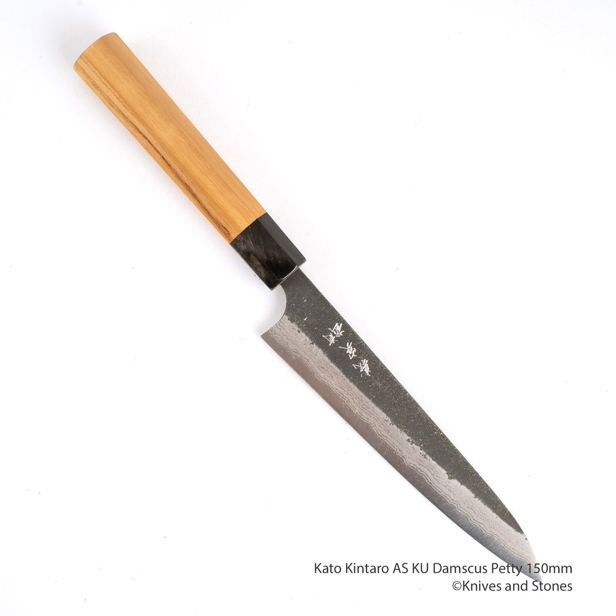 Yoshimi Kato Aogami (Blue) Super Kurouchi Damscus Petty 150 mm