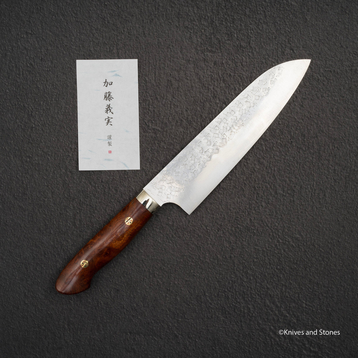카토 요시미 SG2 미나모 K팁 산토쿠(다용도칼) 180mm 암보이나 벌 웨스턴핸들 SP