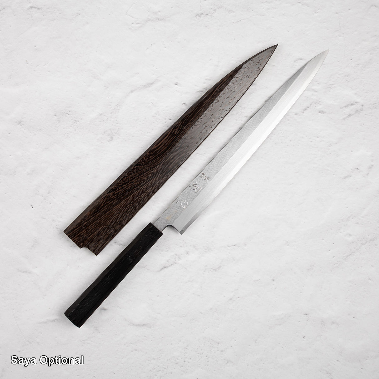 하츠코코로 x 묘진 시라사기 백2강 야나기바(사시미칼) 300mm