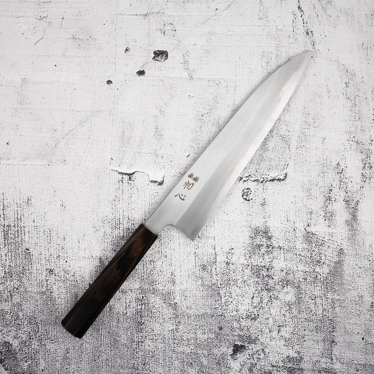 Nakagawa Blue 1 Wide Bevel Kasumi Gyuto 240mm Ebony Handle