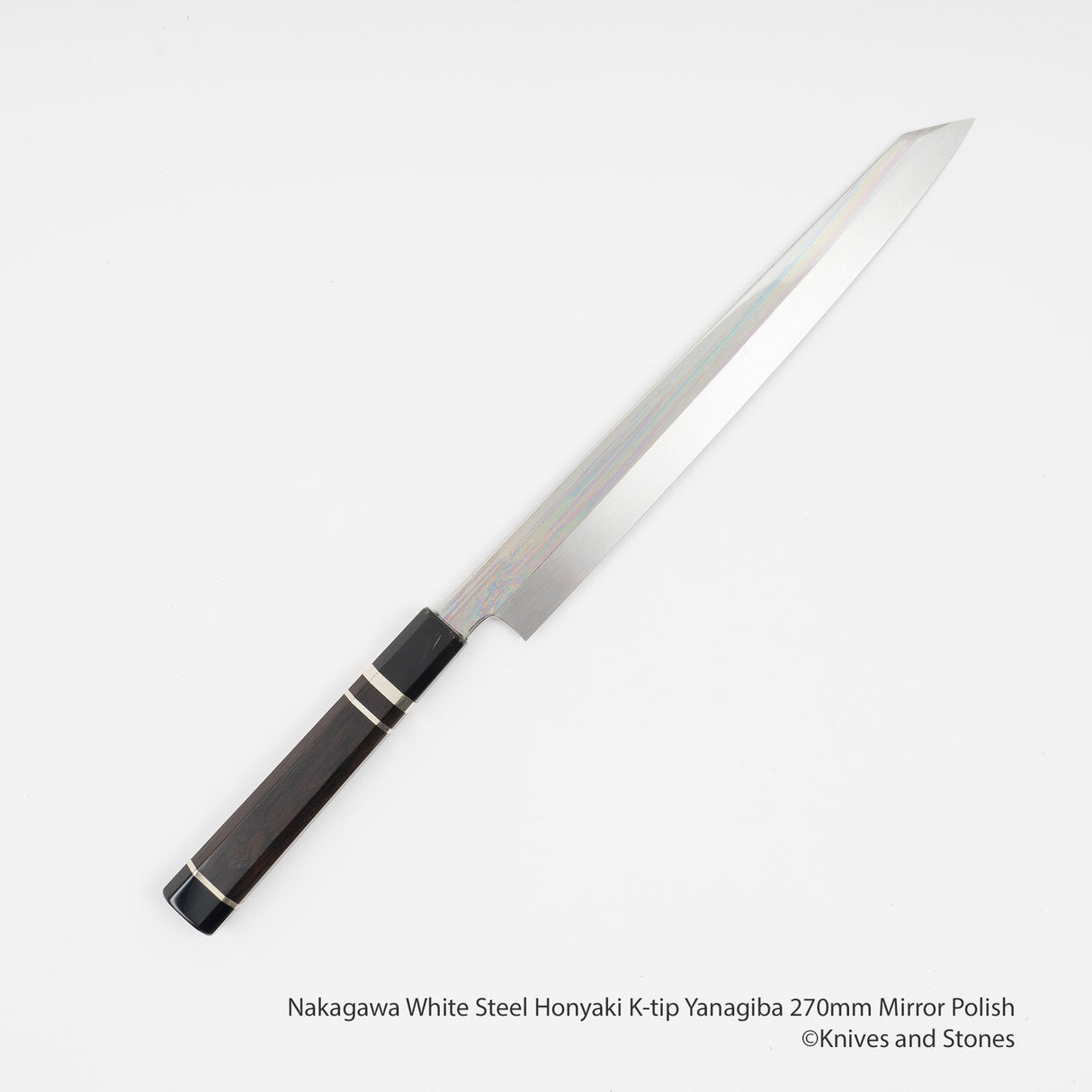 나카가와 백지강 혼야키 K팁 야나기바(사시미칼) 270mm 경면