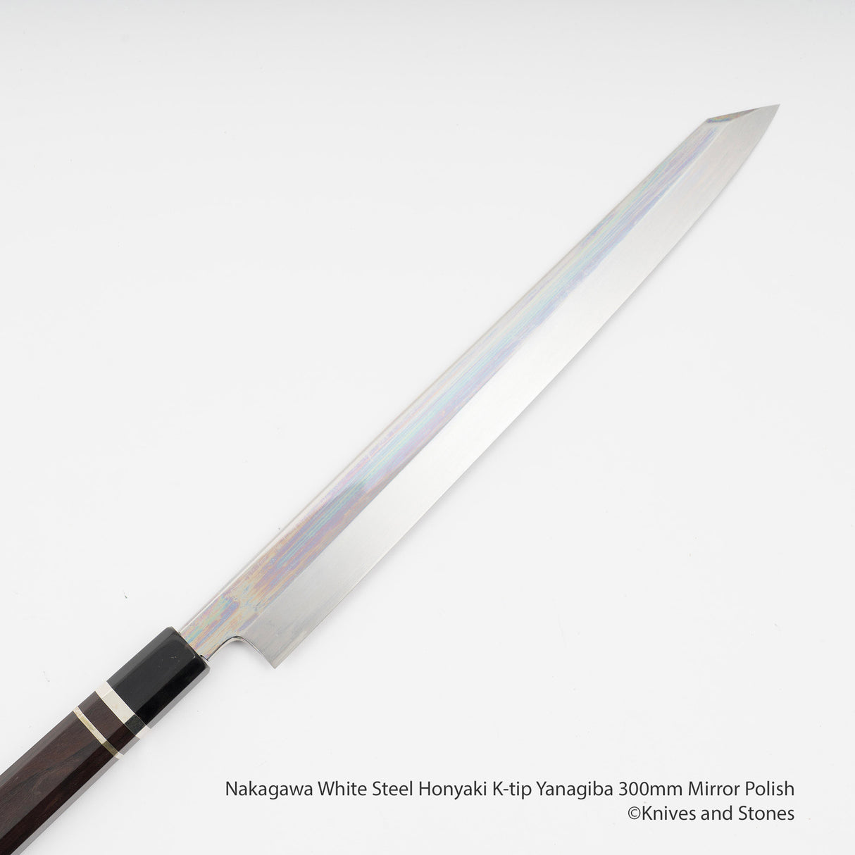 나카가와 백지강 혼야키 K팁 야나기바(사시미칼) 300mm 경면