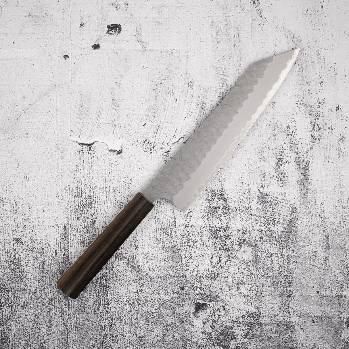 Nigara Aogami (Blue) Super K-tip Gyuto 240mm Tsuchime Black Chacate