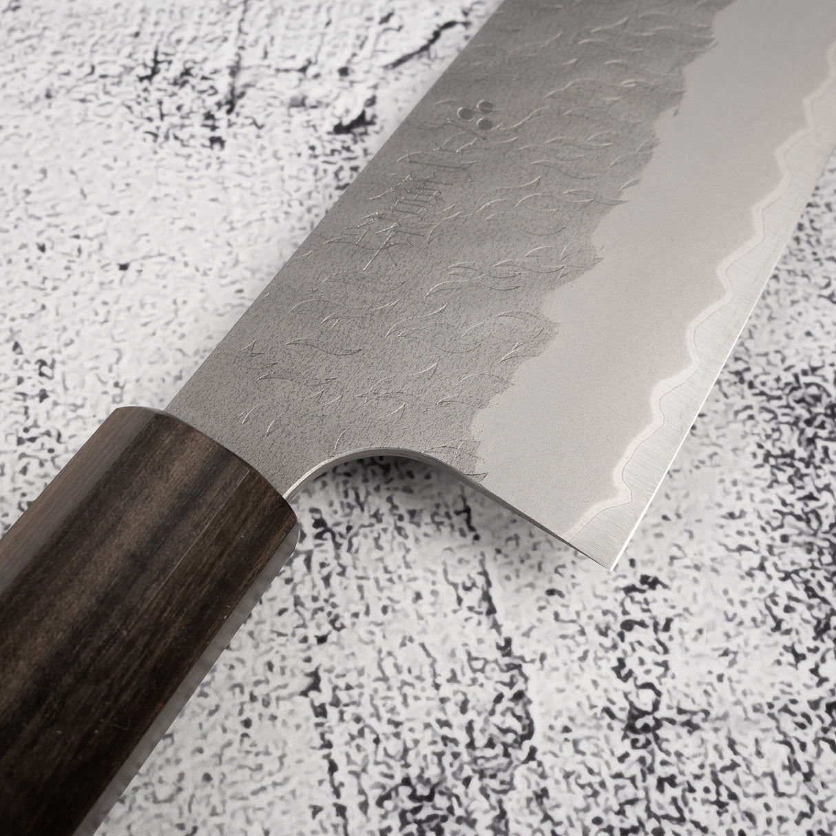 Nigara Aogami (Blue) Super K-tip Gyuto 240mm Tsuchime Black Chacate