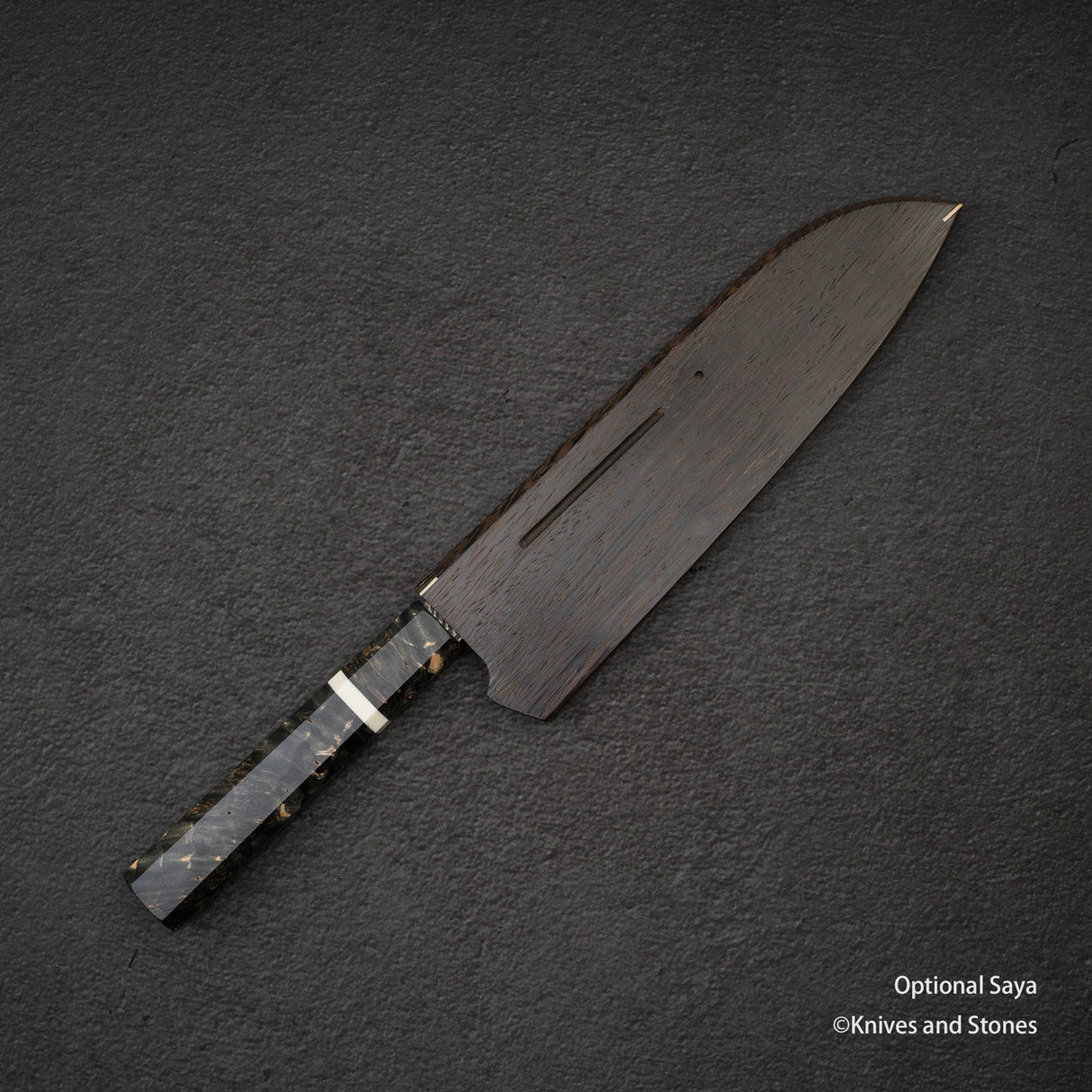 Nigara Anmon SG2 Raindrop Damascus Santoku 170mm Birch (暗紋)