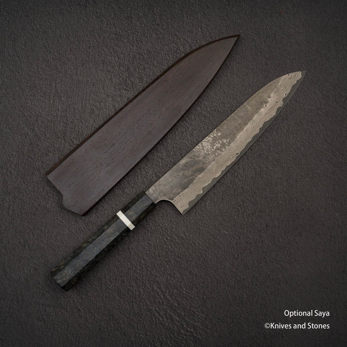 니가라 은삼강 쿠로조메 다마스커스 규토(셰프나이프) 240mm 자작나무 핸들