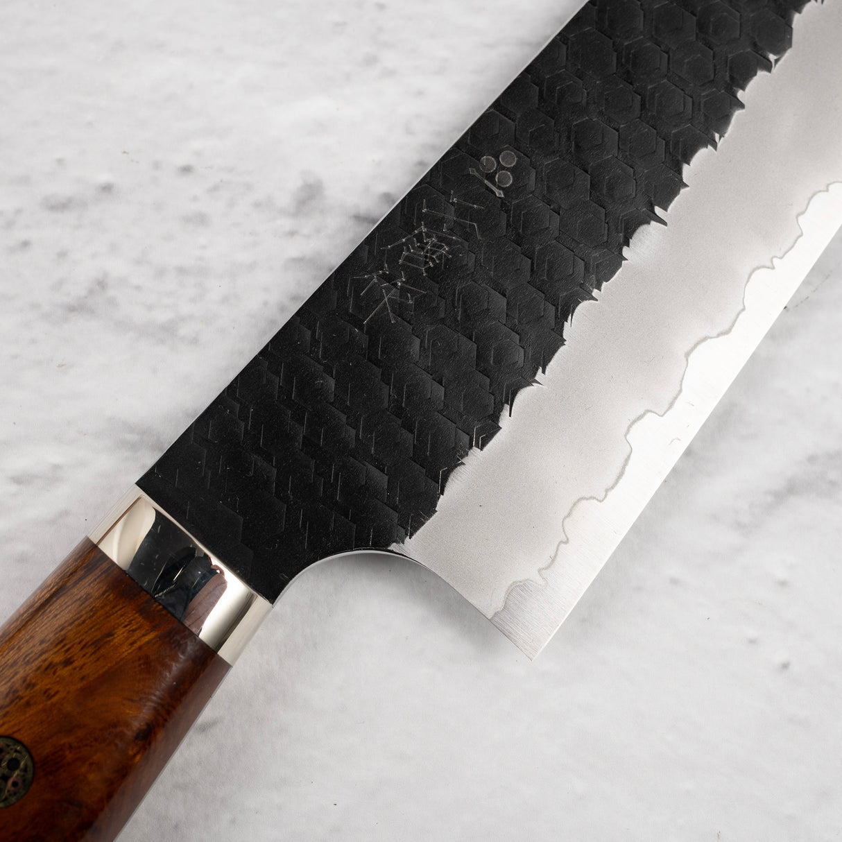 Nigara SG2 Kurouchi Tsuchime Gyuto 210mm Western Ironwood