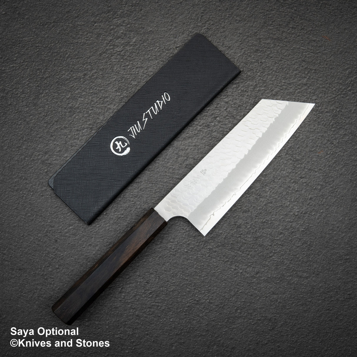 Nigara SG2 Tsuchime Matt Migaki K tip Nakiri 180mm Ebony Handle