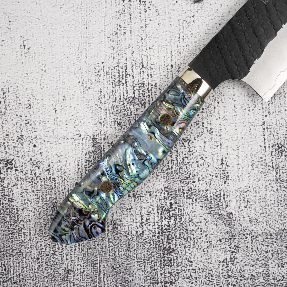 Nigara SG2 Mother-of-pearl K-tip Gyuto 210mm Kurouchi Tsuchime