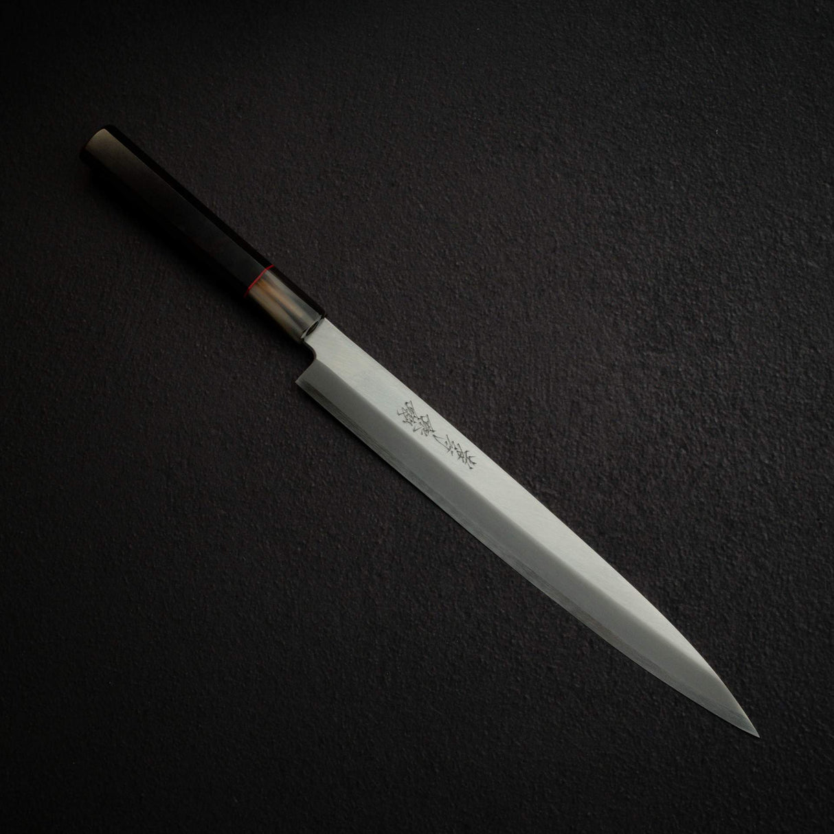사카이 타카유키 긴탄 은삼강 야나기바(사시미칼) 270mm 에보니 핸들 블론드 혼