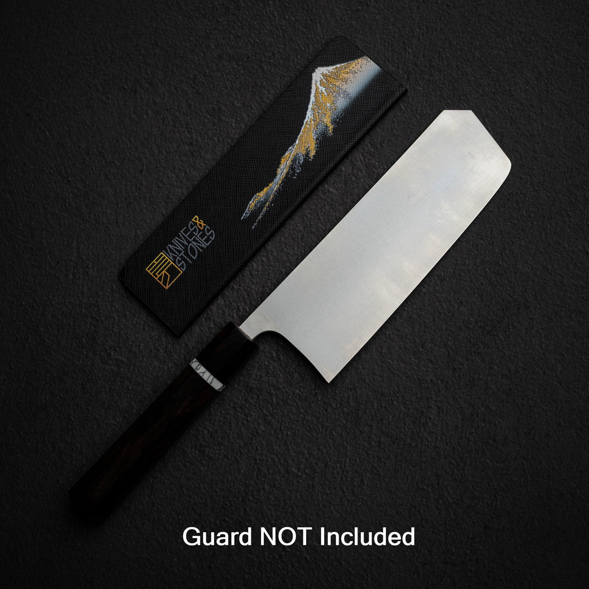 Shibata Koutetsu Chromax Boss Nakiri 175mm, Ebony White Ring Handle