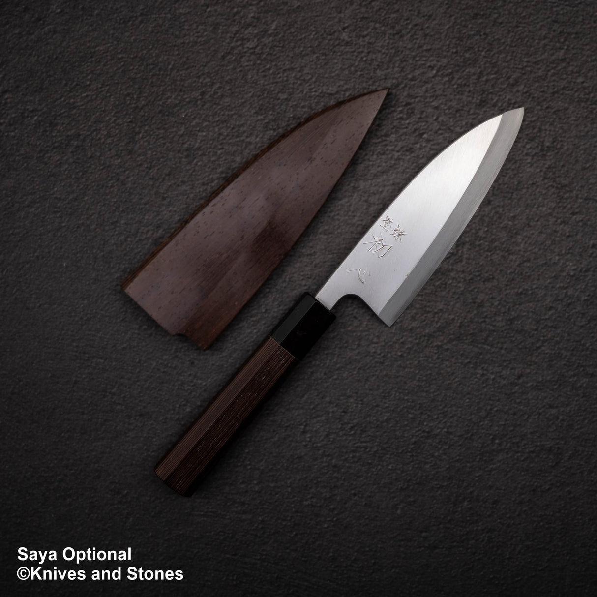 하츠코코로 x 묘진 시라사기 은삼강 데바(생선손질칼) 150mm
