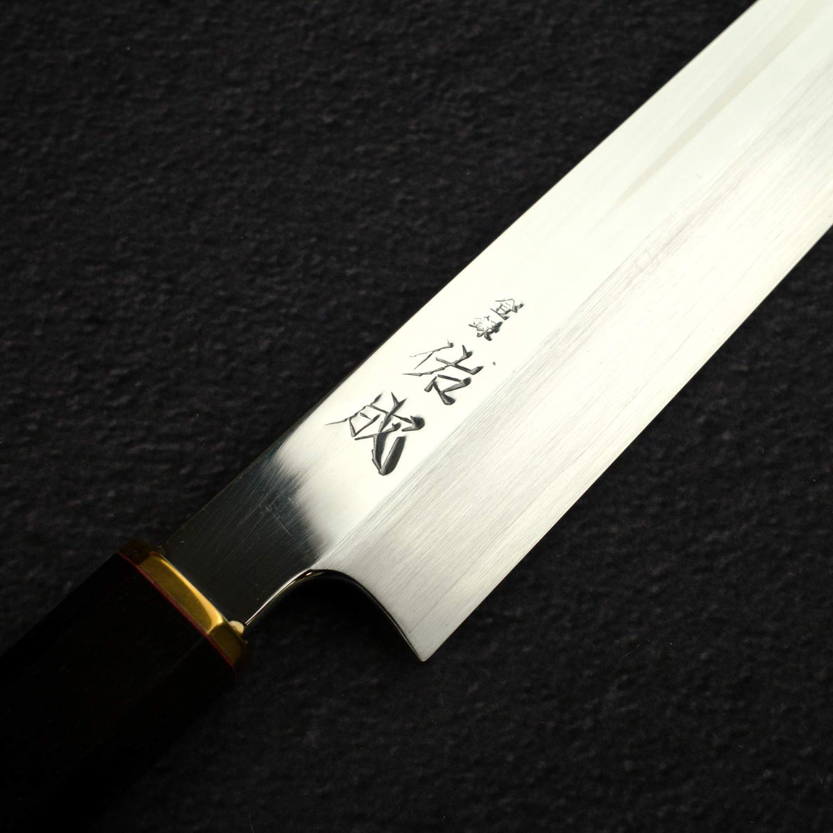 Sukenari VG XEOS Nimai Kiritsuke Yanagiba 300mm, Ebony Handle with Brass Ferrule