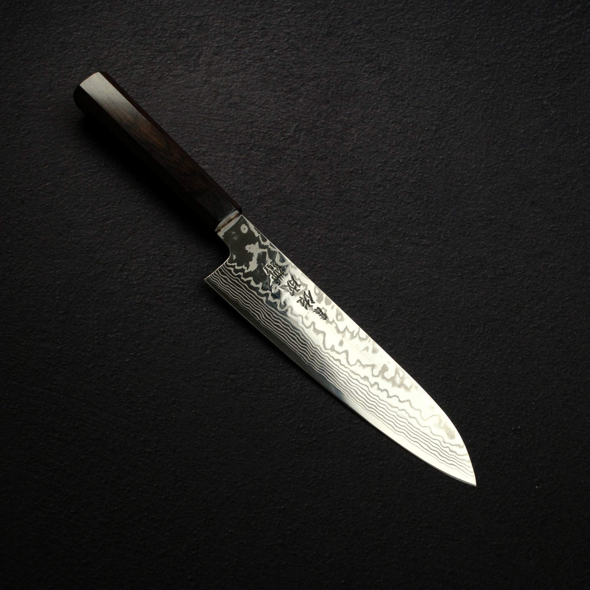 Sukenari ZDP-247 Damascus Santoku 180mm, Ebony Handle