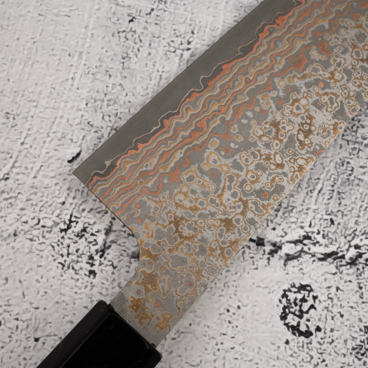 Takeshi Saji VG10 Rainbow Damascus Kurozome Gyuto 210mm