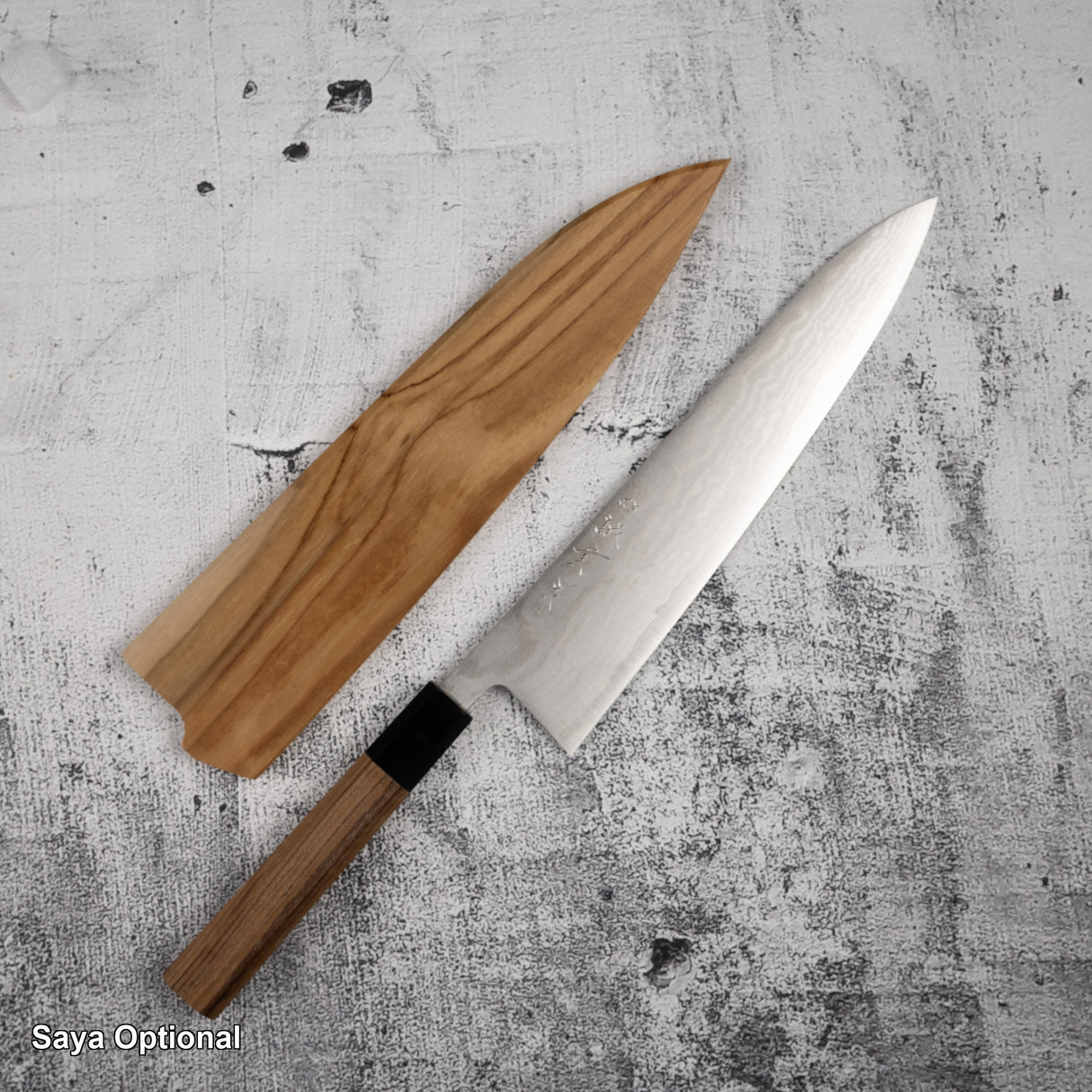 타나카 은삼강 다마스커스 규토(셰프나이프) 240mm 티크 핸들