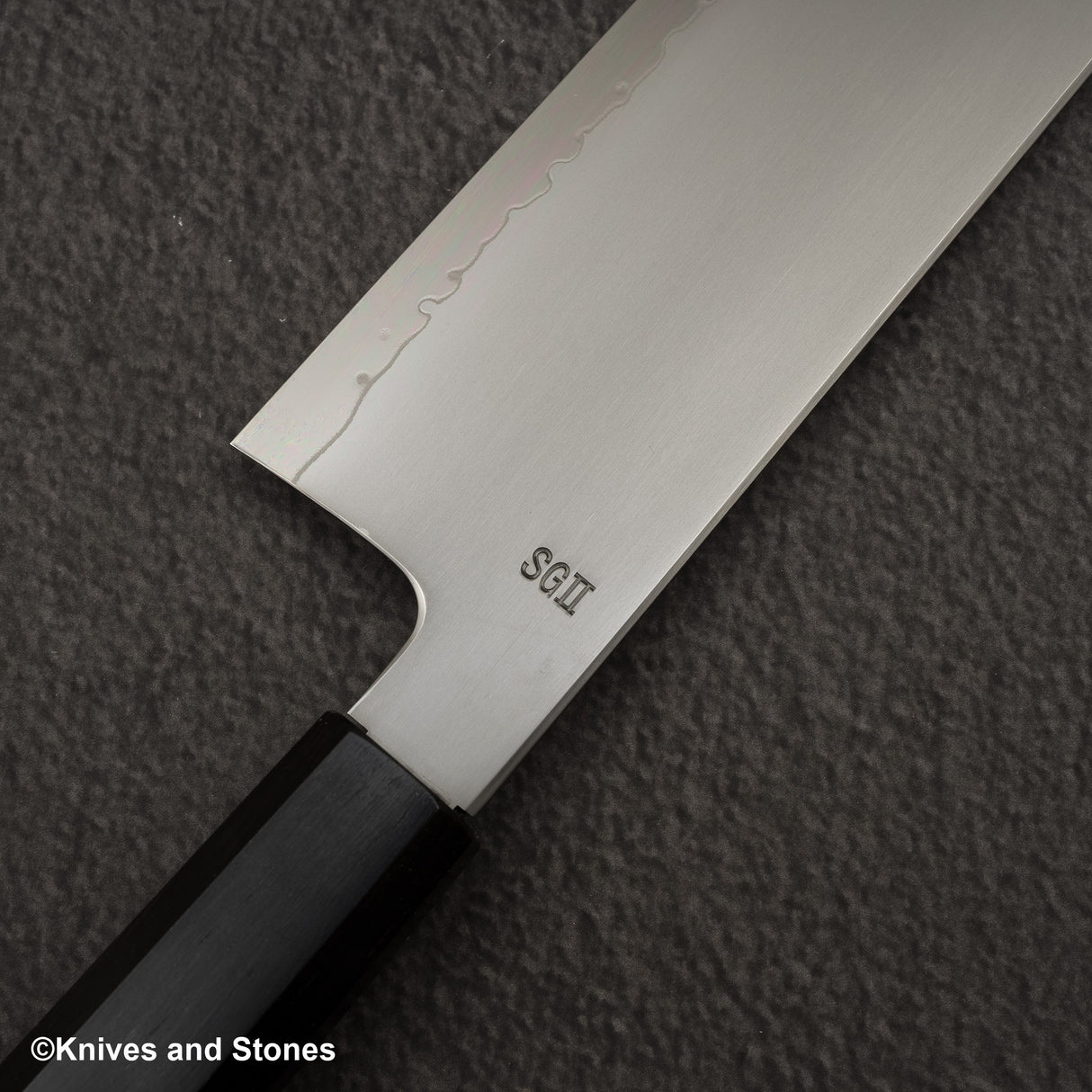 묘진 리키 제작소 SG2 카스미 나키리(야채칼) 180mm 에보니 핸들