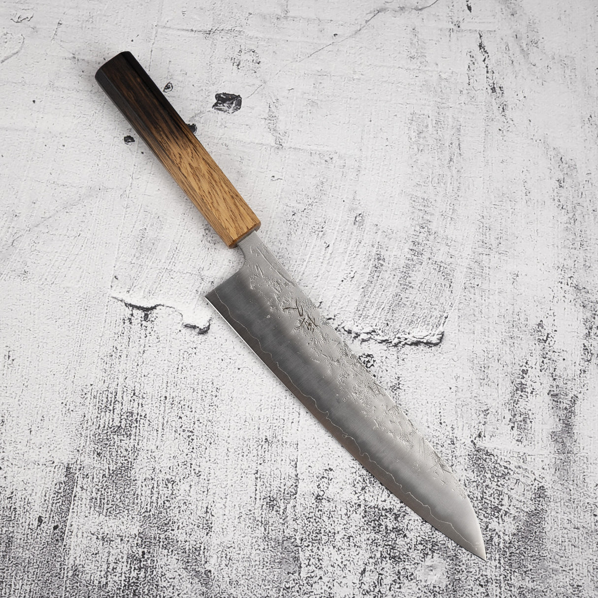 츠네히사 SLD 강 와시지 규토(셰프나이프) 210mm 번트 카시 핸들