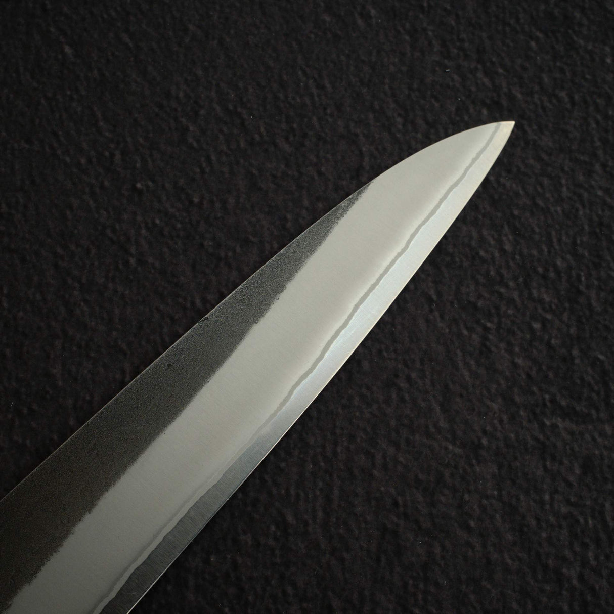 Yoshikane White 2 KU Nashiji Sujihiki 240mm, Stainless Clad Ebony by Hatsukokoro