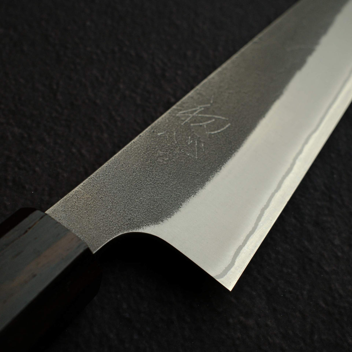 Yoshikane White 2 KU Nashiji Sujihiki 240mm, Stainless Clad Ebony by Hatsukokoro