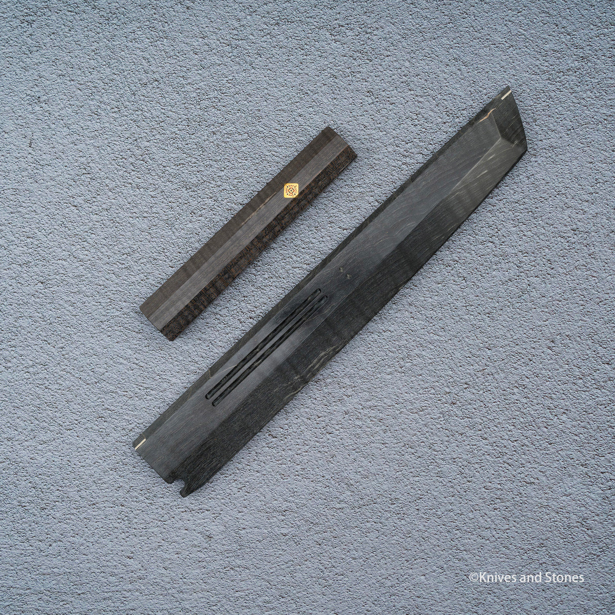 K&S Magnetic Sakimaru Saya & Handle Set Stabilized Curly Maple / Ebony / Pau Rosa
