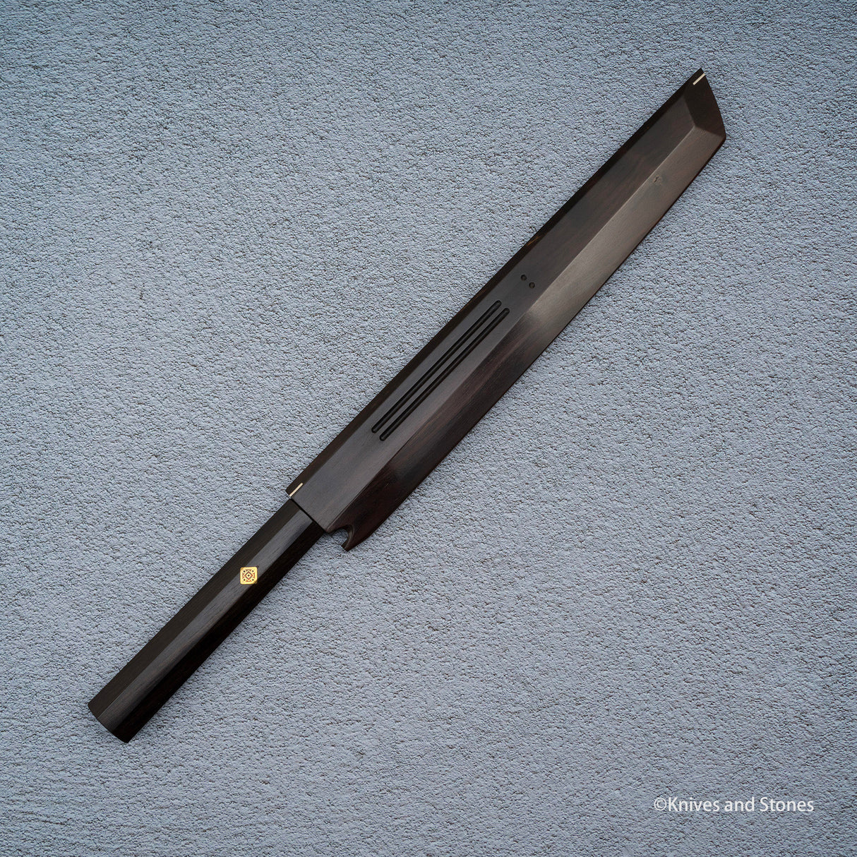 K&S Magnetic Sakimaru Saya & Handle Set Stabilized Curly Maple / Ebony / Pau Rosa
