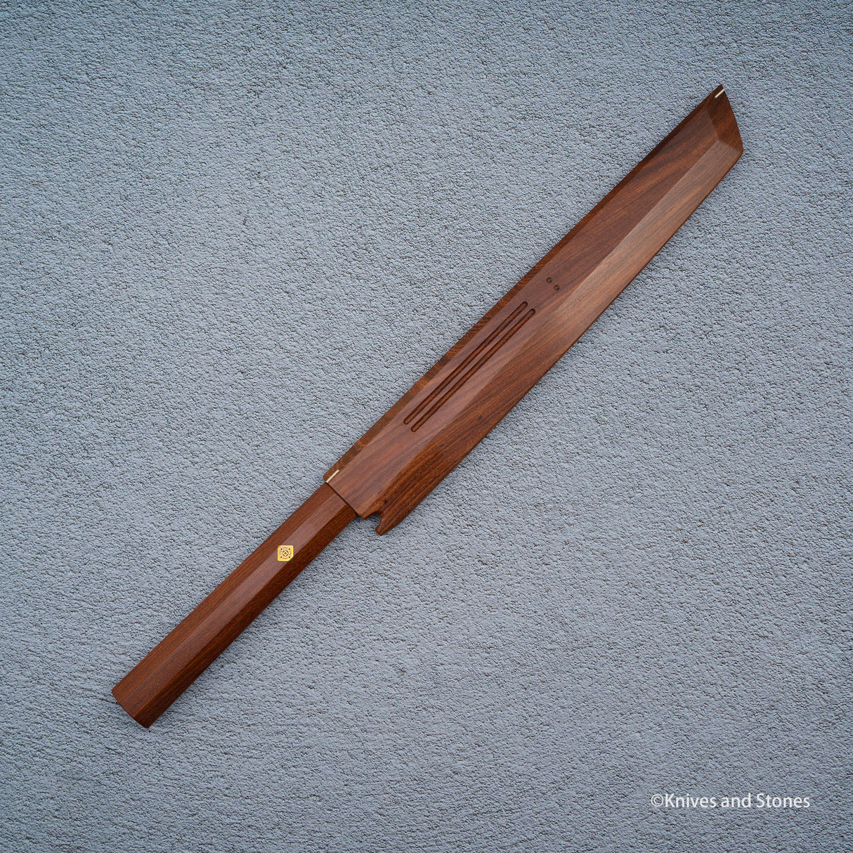 K&S Magnetic Sakimaru Saya & Handle Set Stabilized Curly Maple / Ebony / Pau Rosa