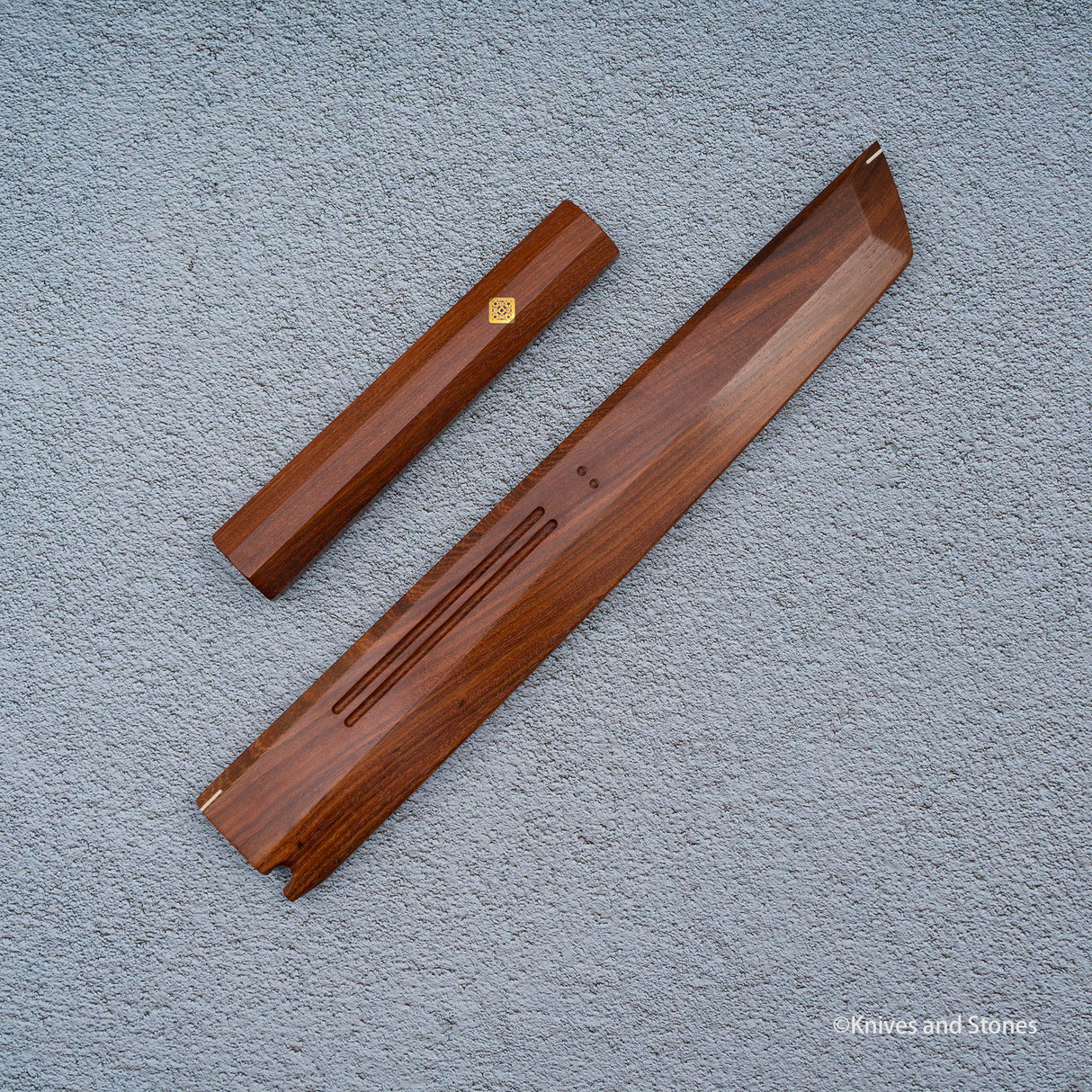K&S Magnetic Sakimaru Saya & Handle Set Stabilized Curly Maple / Ebony / Pau Rosa