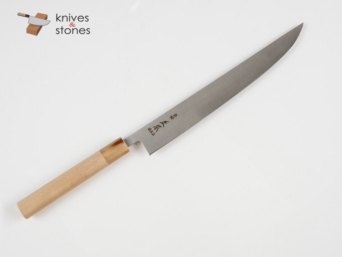 Masamoto Sohonten Katana Shaped Sujihiki 255mm MV Stainless (MV4725S) with SAYA