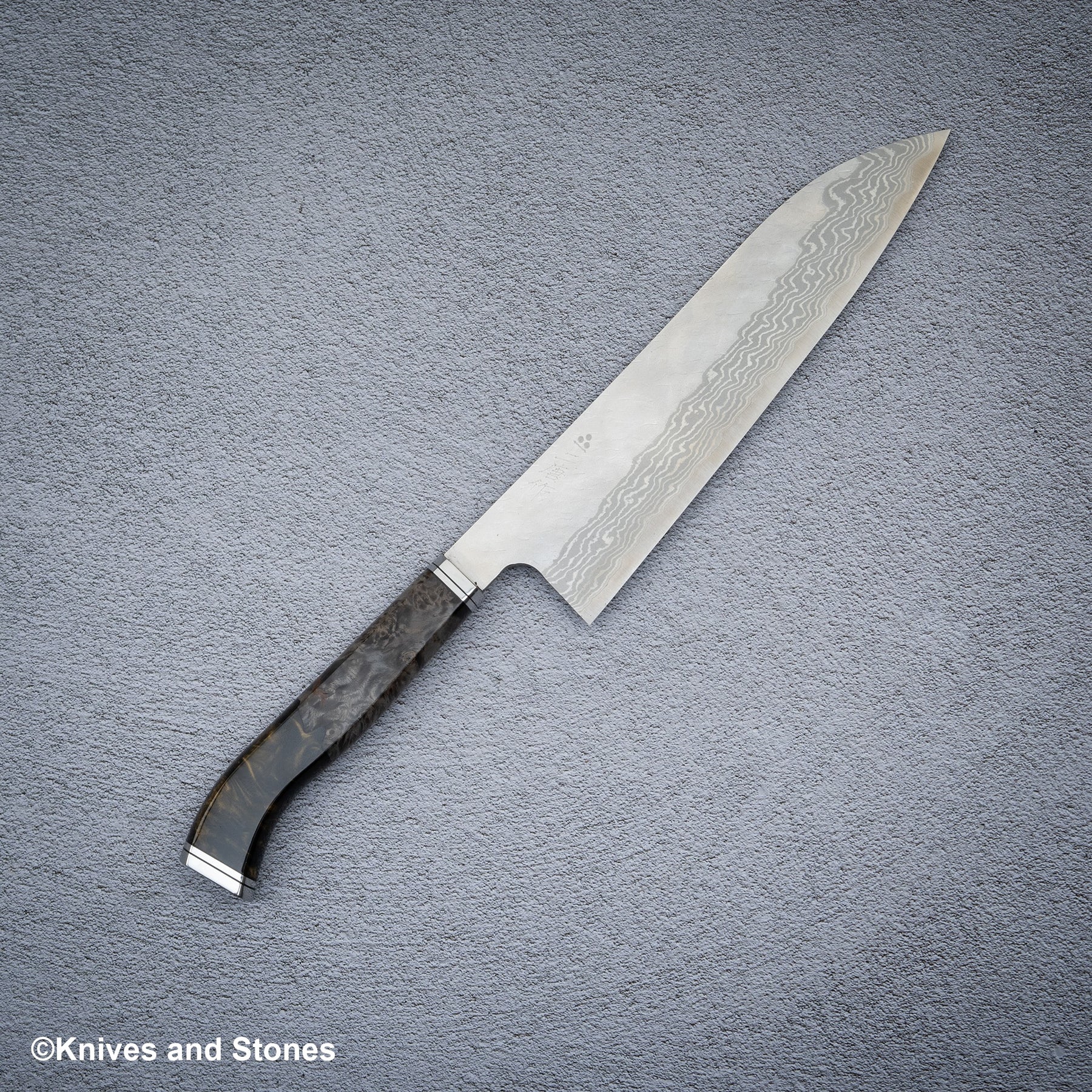 Stabilized Burl Resin Western WA Japanese knife handle