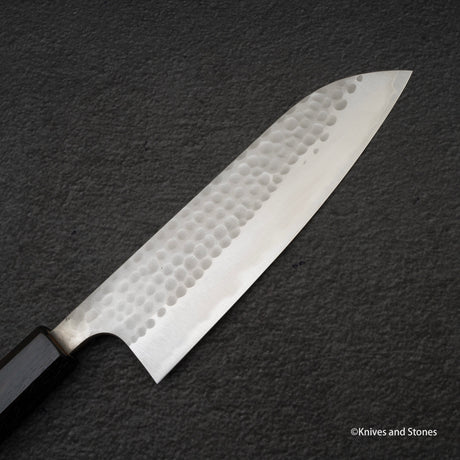 안류 카츠시게 청2강 츠치메 스텐클래드 산토쿠(다용도칼) 170mm 에보니 핸들
