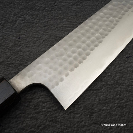 안류 카츠시게 청2강 츠치메 스텐클래드 산토쿠(다용도칼) 170mm 에보니 핸들