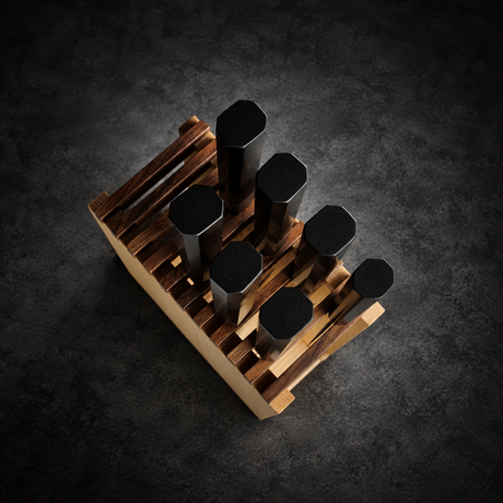 K&S Timber Slotted Benchtop Knife Block Varints Size
