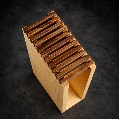 K&S Timber Slotted Benchtop Knife Block Varints Size