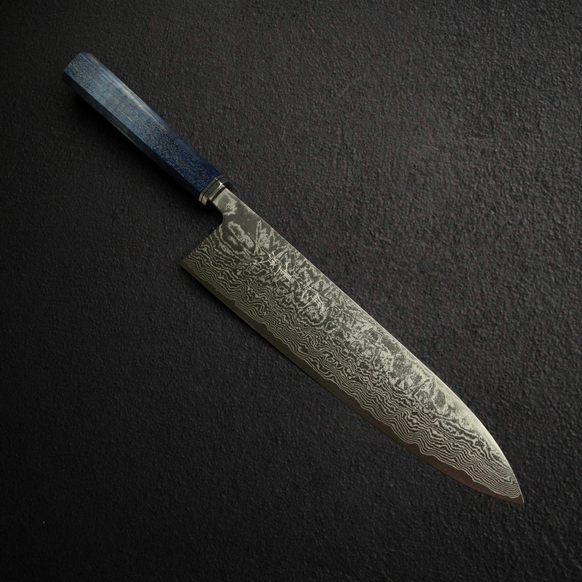 카모 시로 스미나가시 SG2 다마스커스 규토(셰프나이프) 240mm 안정화 컬리 메이플 핸들