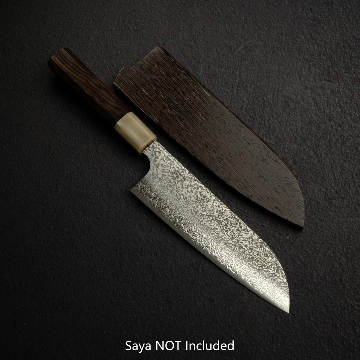 Kei Kobayashi SG2 Damascus Santoku 170mm, Ebony Handle Horn Ferrule