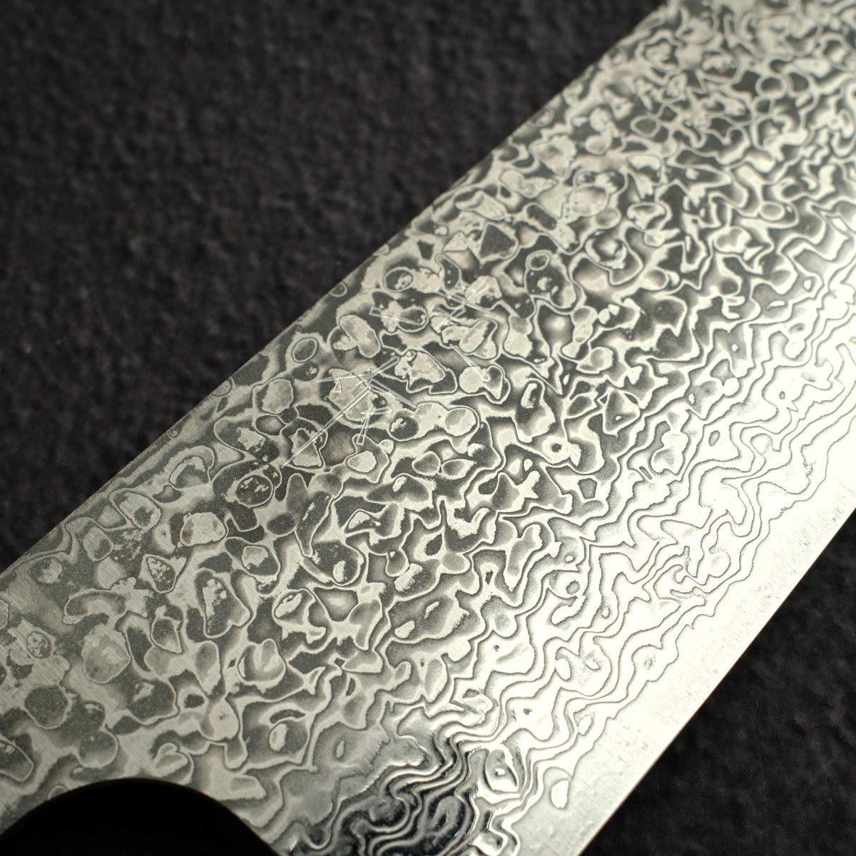 Kei Kobayashi SG2 Damascus Santoku 170mm, Ebony Handle Horn Ferrule