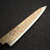하츠코코로 쿠자쿠 V-Toku 2 페티 150mm 레인보우 다마스커스 마감 퍼플 우루시