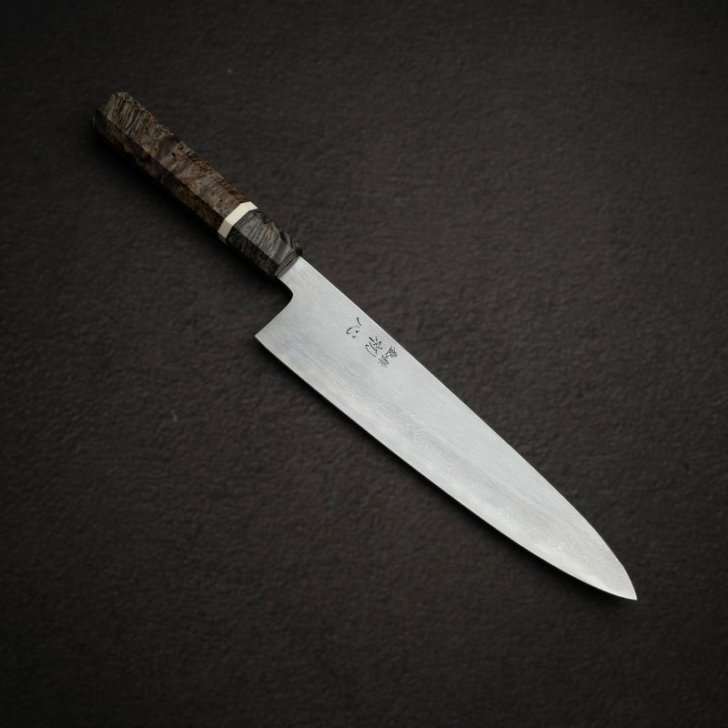 Hatsukokoro x Satoshi Nakagawa Blue 1 Damascus Gyuto 240mm