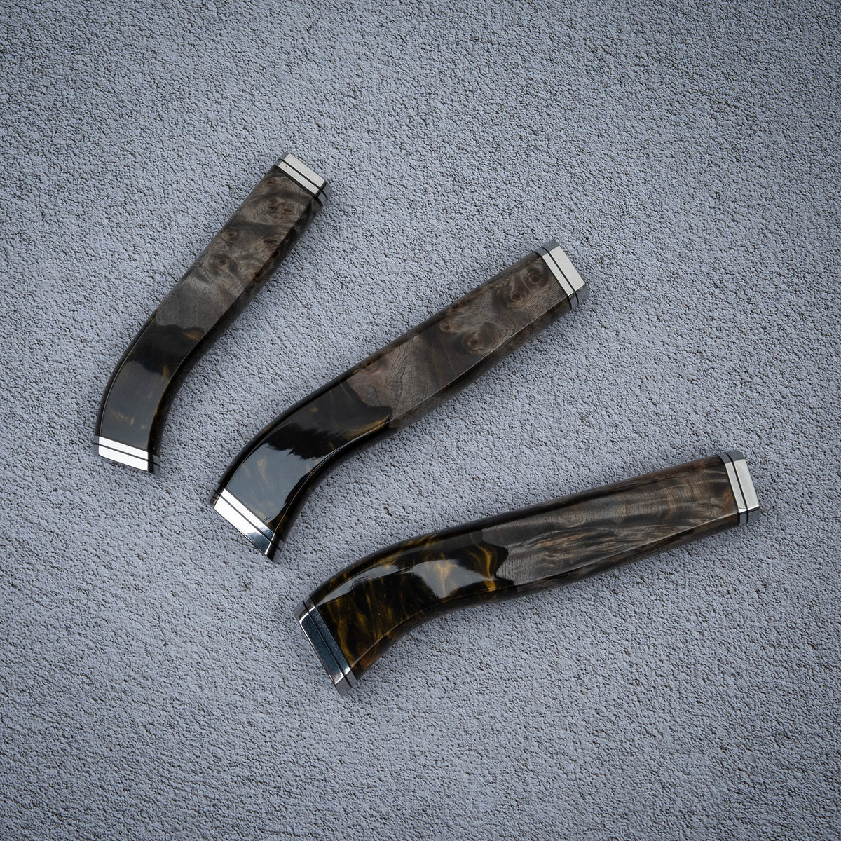 Stabilized Burl Resin Western WA handle detail