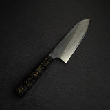 Hatsukokoro Ginsan Kurouchi Damascus Santoku 170mm Carbon Fibre Handle