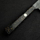 Hatsukokoro Ginsan Kurouchi Damascus Santoku 170mm Carbon Fibre Handle