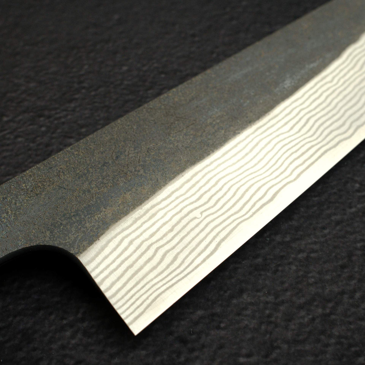 Hatsukokoro Ginsan Kurouchi Damascus Gyuto 240mm Carbon Fibre Handle